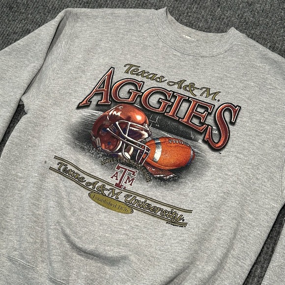 Vintage‎ Texas A&M Aggies on a Lee Tag USA Made Crewneck Sz Medium Football